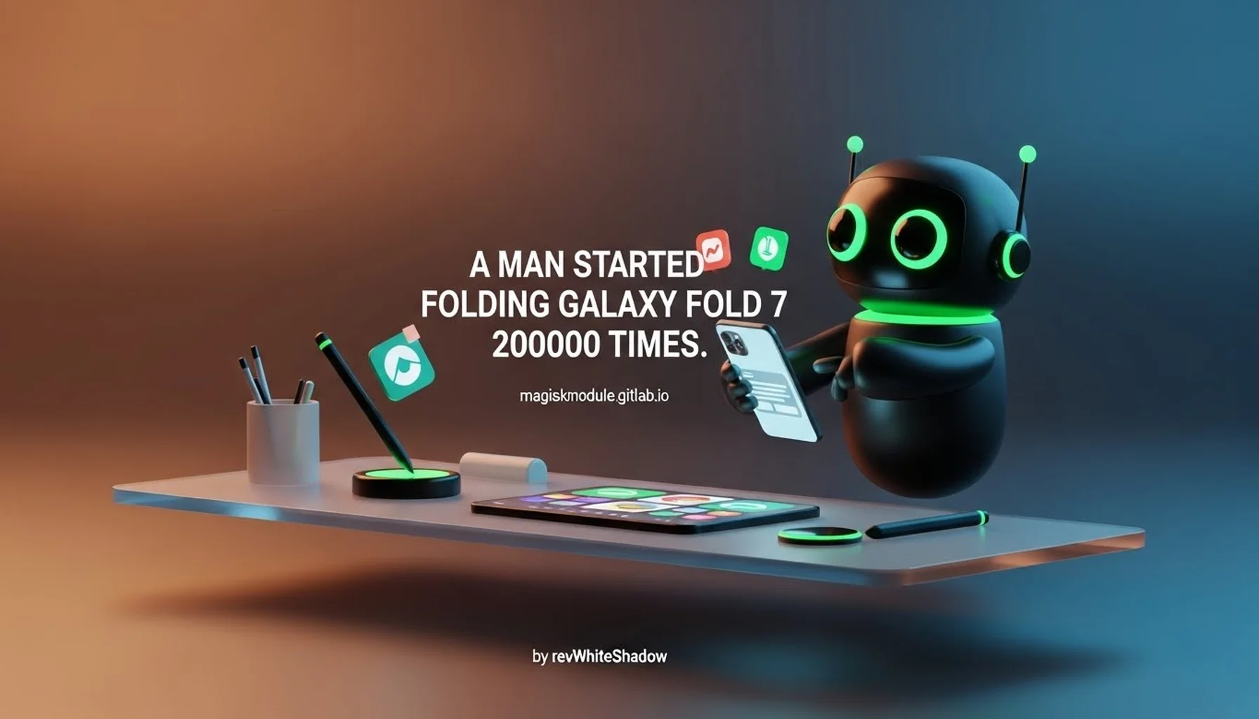 A MAN STARTED FOLDING GALAXY FOLD 7 200000 TIMES.