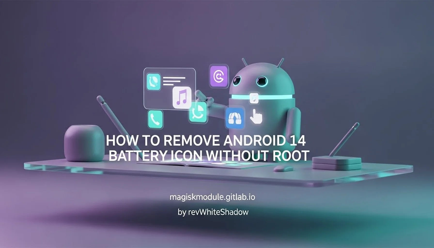 HOW TO REMOVE ANDROID 14 BATTERY ICON WITHOUT ROOT