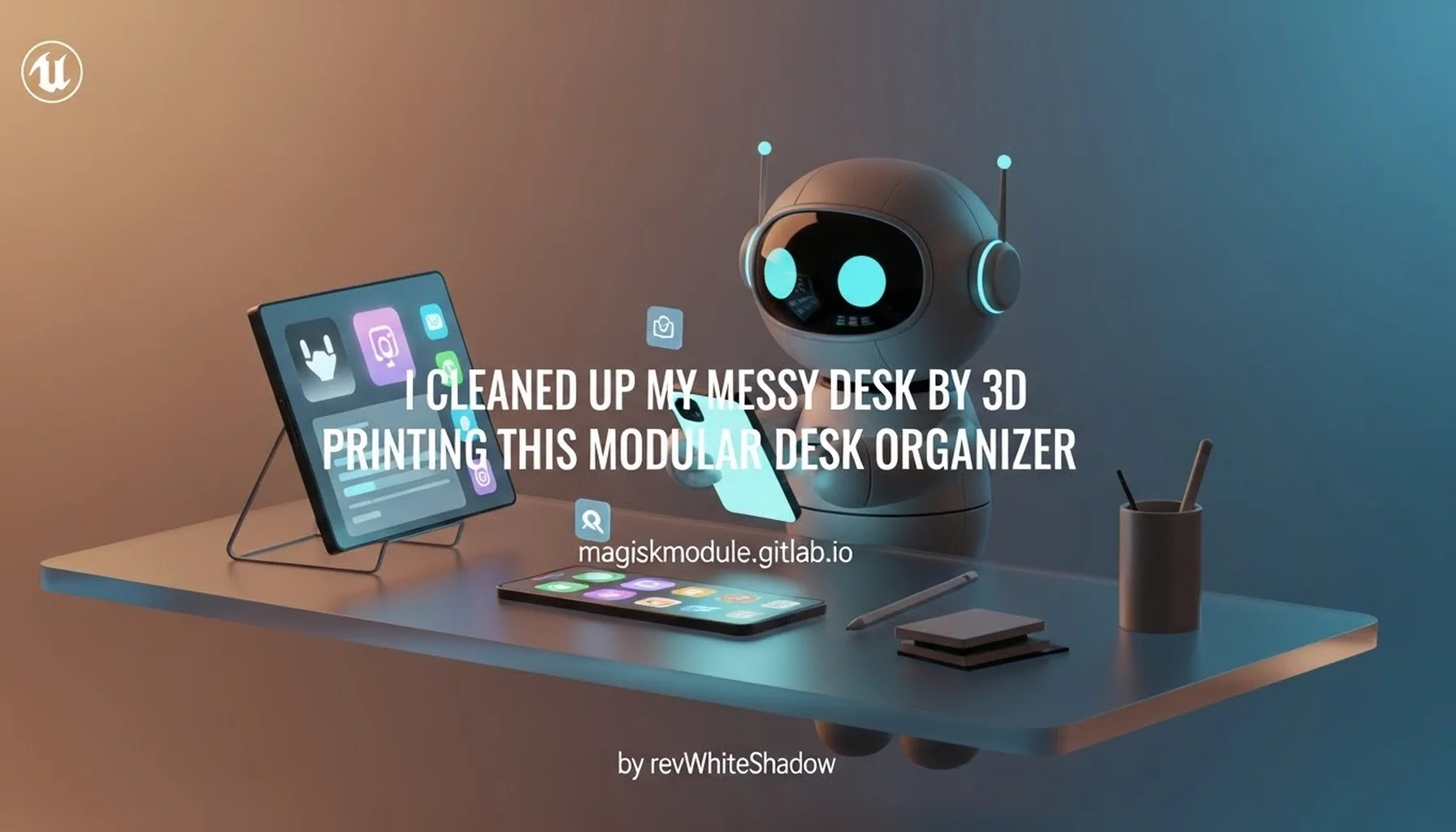 I CLEANED UP MY MESSY DESK BY 3D PRINTING THIS MODULAR DESK ORGANIZER