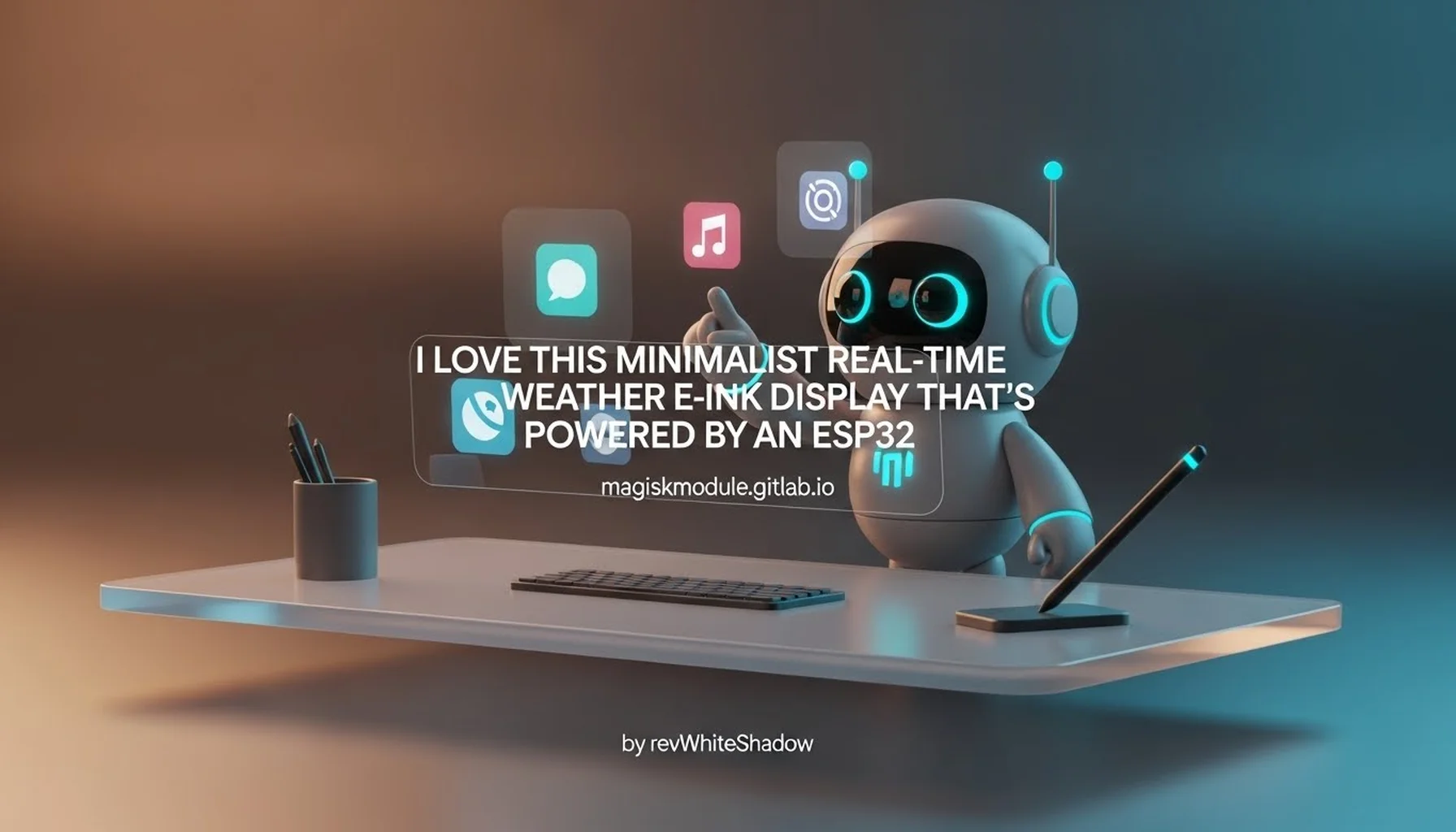 I LOVE THIS MINIMALIST REAL-TIME WEATHER E-INK DISPLAY THAT&rsquo;S POWERED BY AN ESP32