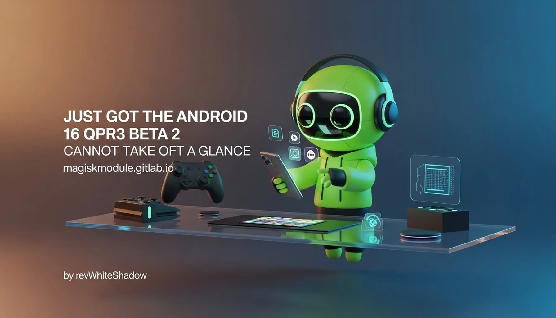 JUST GOT THE ANDROID 16 QPR3 BETA 2 CANNOT TAKE OFF AT A GLANCE