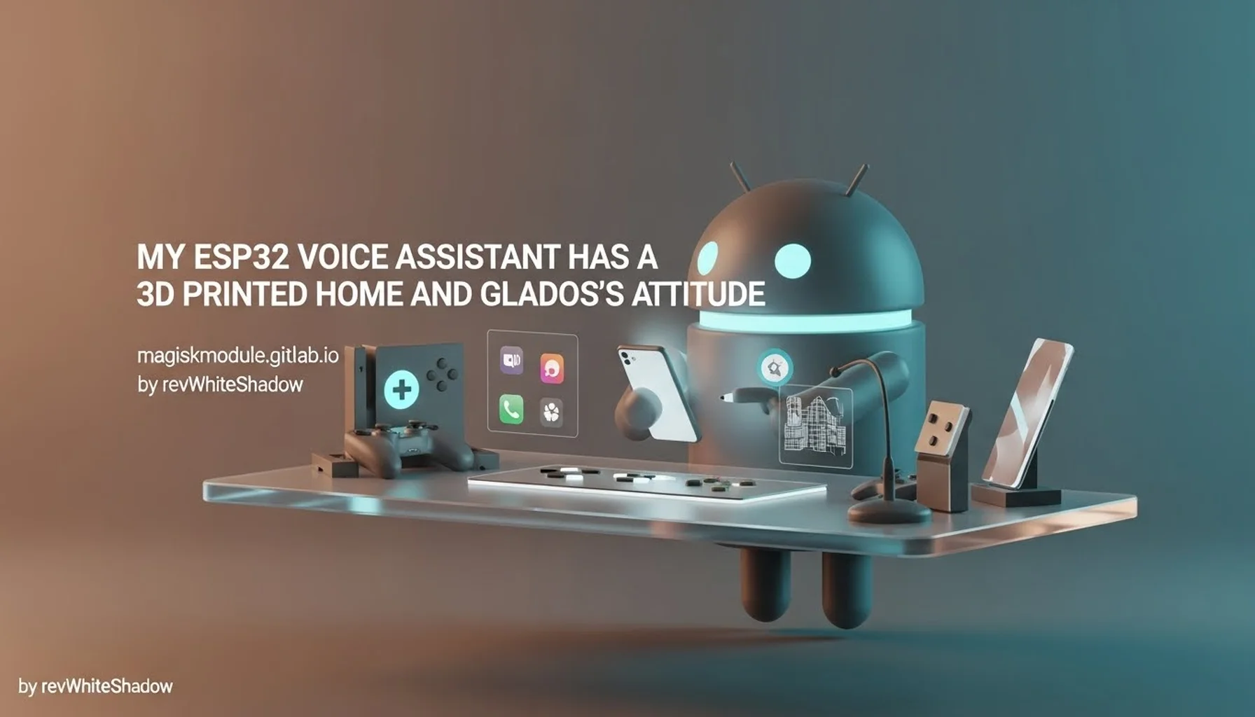 MY ESP32 VOICE ASSISTANT HAS A 3D PRINTED HOME AND GLADOS&rsquo;S ATTITUDE