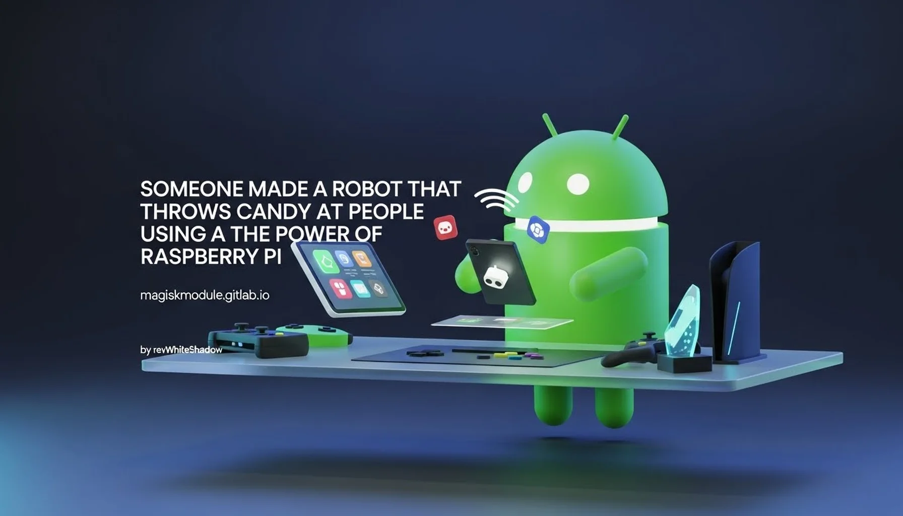 SOMEONE MADE A ROBOT THAT THROWS CANDY AT PEOPLE USING THE POWER OF RASPBERRY PI