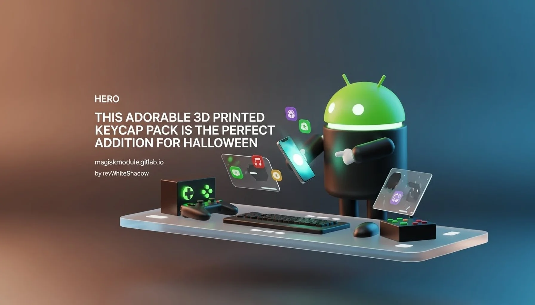 THIS ADORABLE 3D PRINTED KEYCAP PACK IS THE PERFECT ADDITION FOR HALLOWEEN