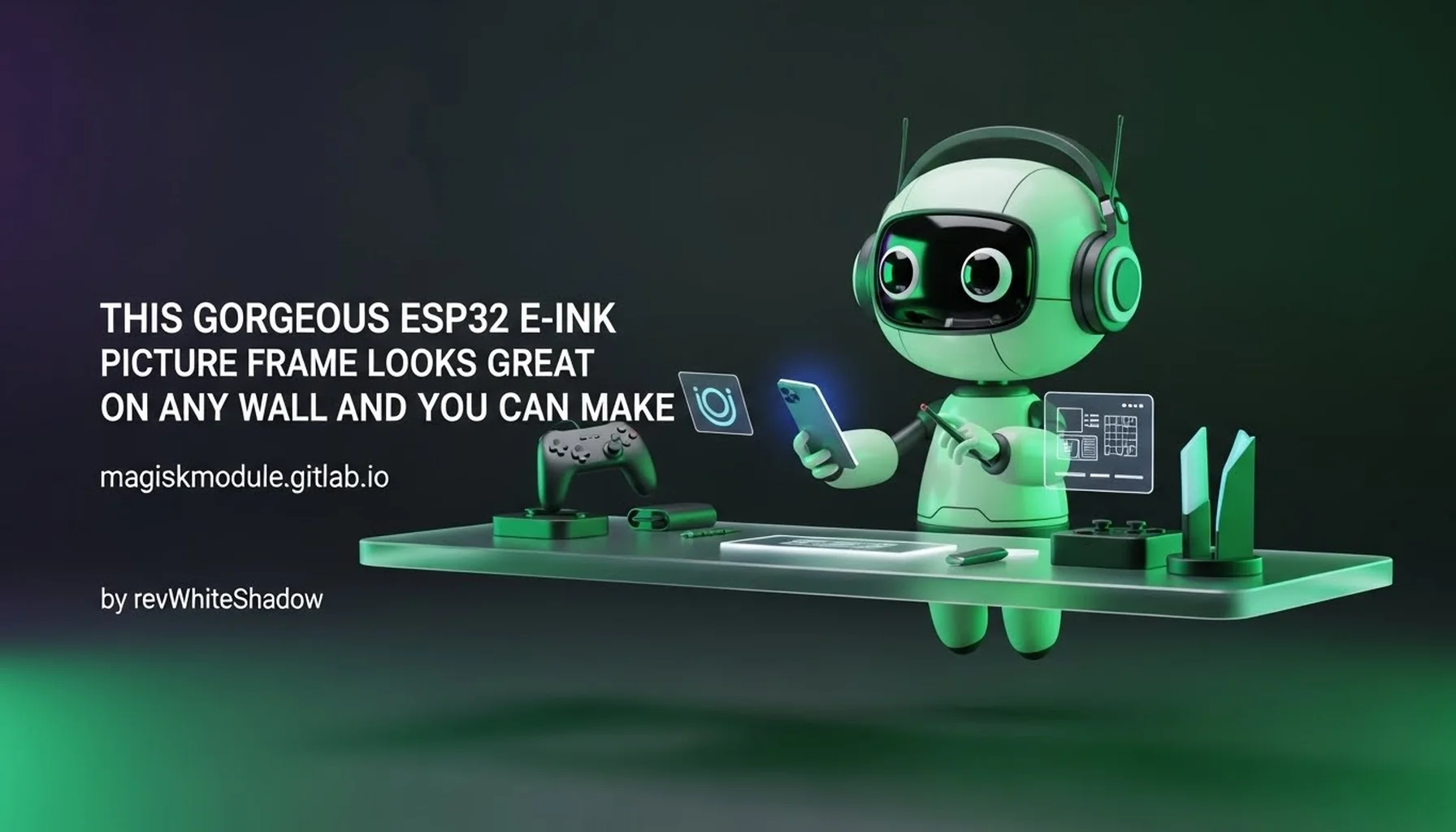 THIS GORGEOUS ESP32 E-INK PICTURE FRAME LOOKS GREAT ON ANY WALL AND YOU CAN MAKE